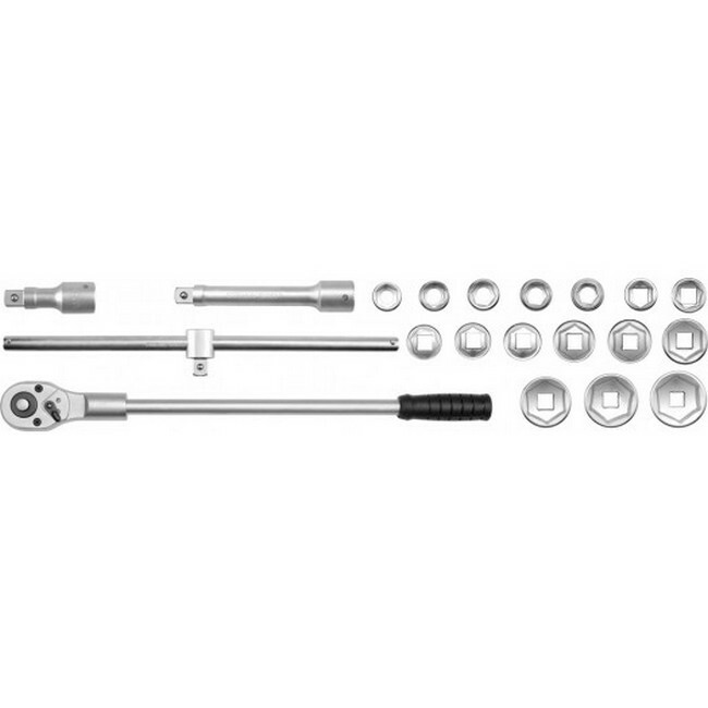 Socket Set - AS-Drive 6 Point - Chrome Vanadium - 3/4" Connector - 21 Piece - YT-1335