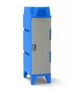 Plastic Clothes Locker - Solid Door - Stackable with Feet - 47.5 x 30 x 112 cm - PA286A