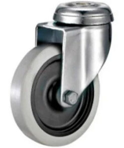 Castor Wheels - Thermoplastic Rubber - Bolt Hole - Swivel - 75mm - TOOC510