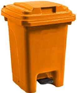 Pedal Bin - Foot Operated - 60L - Plastic - Orange - 0250