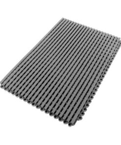 Entrance Mat - Premier Grip Interlocking Scraping and Drainage Floor Tile - 45 x 30 x 1.2 cm - Dark Grey - PG060001