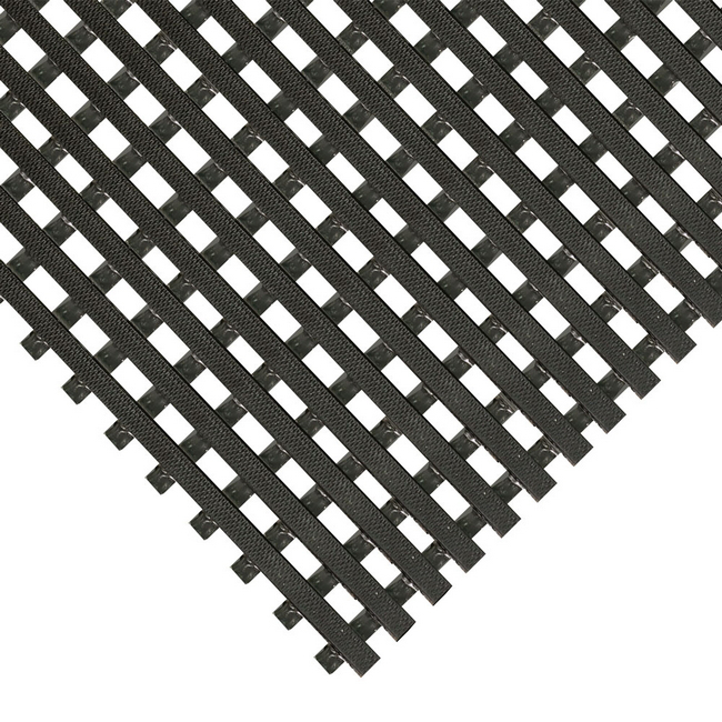 Workplace Mat - DeckStep PVC Anti-Slip Drainage - 1000 x 59 x 1.15cm - Black - DS010610