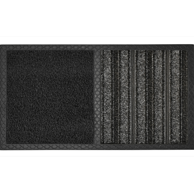 Disinfectant Mat - COBAcare Duo Zone - 67 x 39.5 x 1.5 cm - Dark Grey and Anthracite - CDM007