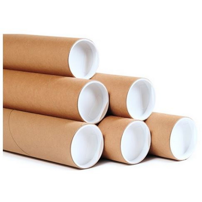 Cardboard Postal Tube with End Cap - A1 Large - 65 x 10.2(Ø) cm - 2G_POTU6510