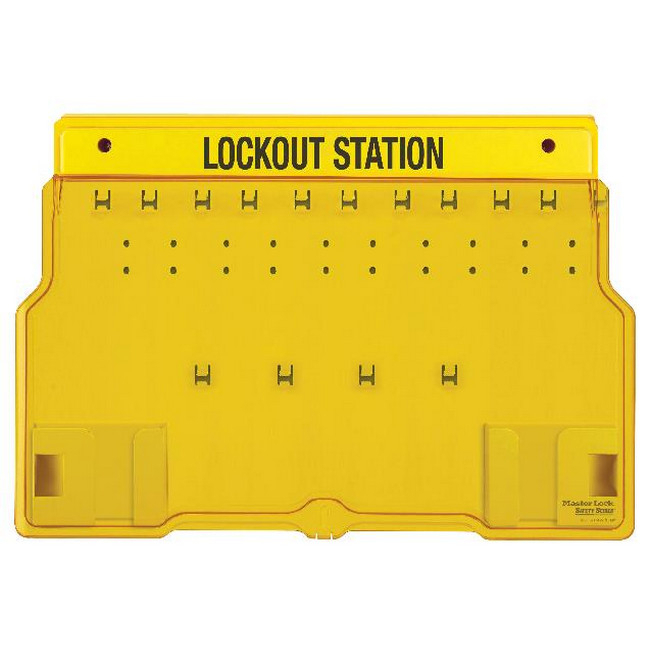 Safety Series Lockout Station Only - Holds 10 Locks - 59.6 x 11.4 x 39.3 cm - MA500133