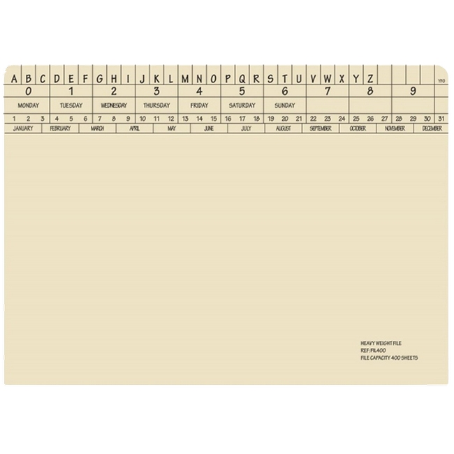 Retrieval Document Files - Extra Heavy Weight - 326gsm - A4 - Pack of 150 - FIL400H