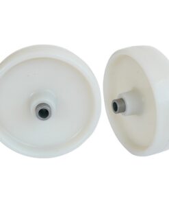 Castor Replacement Wheel with Bush - Nylon - White - 125mm ⌀ - Pack of 2 - N125