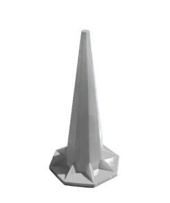 Safety Cone - Hard Plastic - Traffic Safety Barrier Cone - Jumbo - 1.8m - White - SXS047W