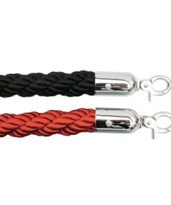 Queue Barrier Twisted Rope - For Stainless Steel Pole - Black - HOSQ010TB