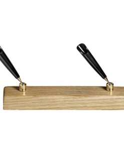 Pen Stand - Double - Executive Wooden Range - 4.5 x 19 x 2 cm - Oak - 942OA