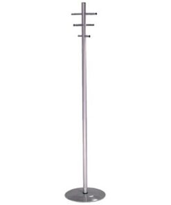 Coat and Hat Stand - Chrome - 6 Chrome Hooks - 38 x 38 x 175 cm - 819SI