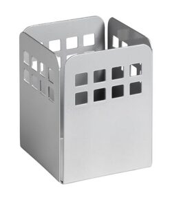 Pencil Holder - Square Punch Steel Range - Metal - 7.5 x 7.5 x 10 cm - Silver - 426SI
