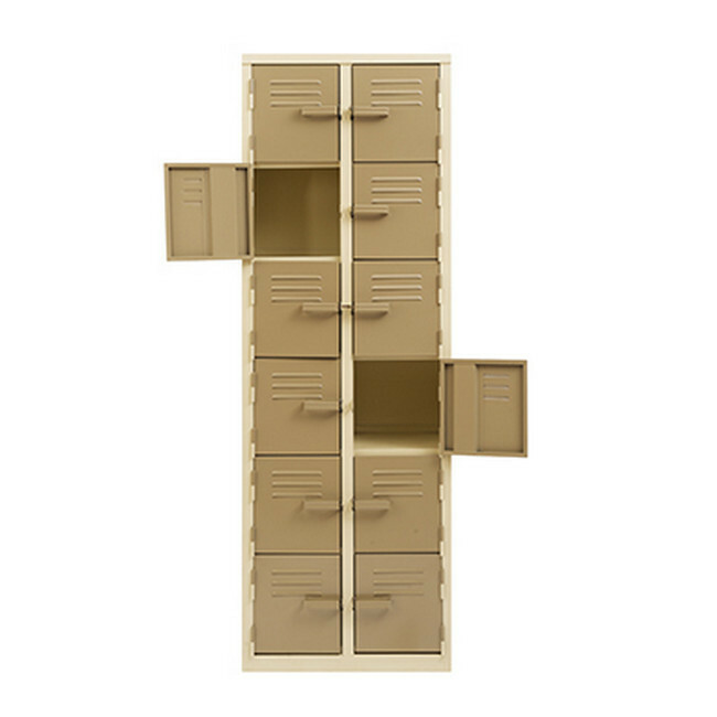 Steel Locker - Metal - 12 Tier - Twelve Door -180 x 60 x 45 cm - LOC012-ivorykaroo