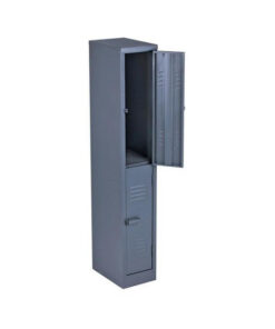 Steel Locker - Metal - 2 Tier - Two Door - 180 x 30 x 45 cm - LOC002-grey