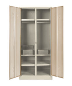 Steel Hostel Locker - Metal - with Money Box - Double - 180 x 79 x 52 cm - DHL03-ivorykaroo