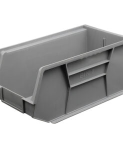Stack & Hang Parts Storage Bin - Small Plastic Container - Size 7 - 37.5 x 21 x 18 cm - Grey - BIN-7-GREY