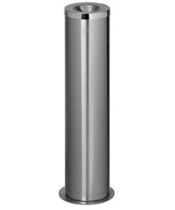 Ashtray Litter Bin - Stainless Steel - Pillar - Wide - 200 Ø x 810 (H) mm - WLP002SS