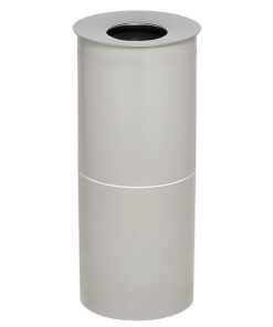 Plastic Ashtray Free Standing - With Stainless Steel Top (without Opening) - 240 Ø x 585 (H) mm - Colour Options - 635GR