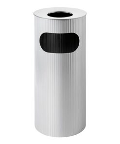 Steel Ashtray Litter Bin - Stainless Steel Top - 240 Ø x 600 (H) mm - Silver - 526SI