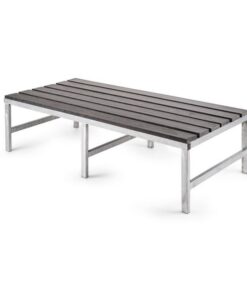 Canteen Bench - Double - Open Slats - Plastic - 150cm - BENCHDBLEOPEN1500
