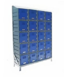 Plastic Food Lockers on Frame - 4 x 5-Tier (20 Tiers) - Slanted Top - HACCP - 20FF-SLANTED