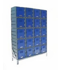 Plastic Food Lockers on Frame - 4 x 5-Tier (20 Tiers) - Flat Top - HACCP - 20FF-FLAT