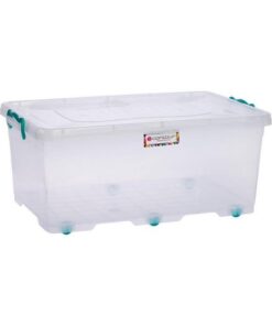 40L Clip and Lock Plastic Storage Box - Colour Options - Pack of 5