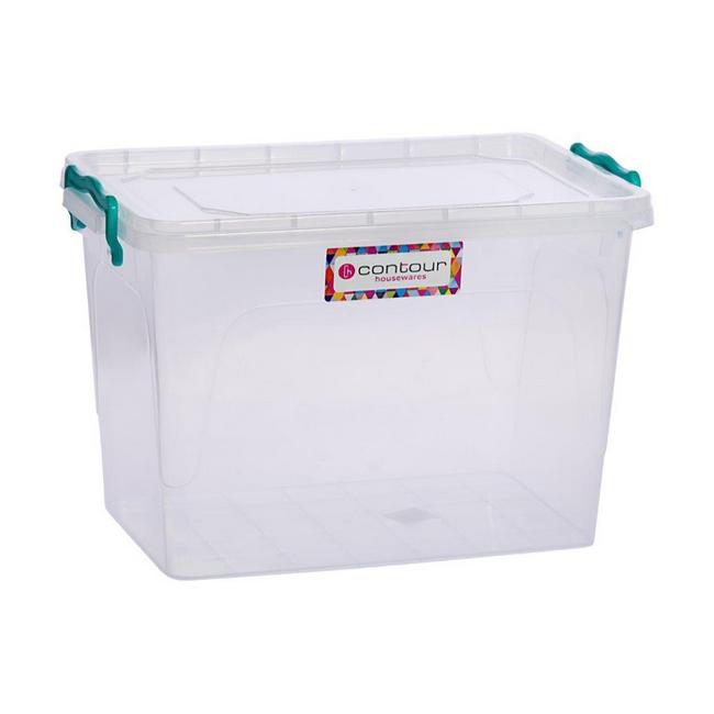 13L Clip and Lock Plastic Storage Box - Colour Options - Pack of 5