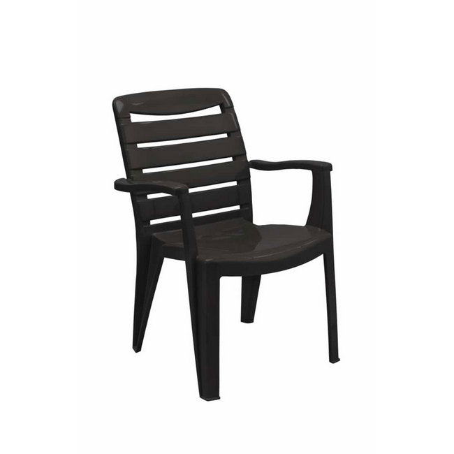 Plastic High Back Chair - Mia - Black