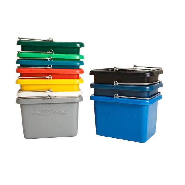 10L Plastic Bucket - With Steel Handle - Colour Options