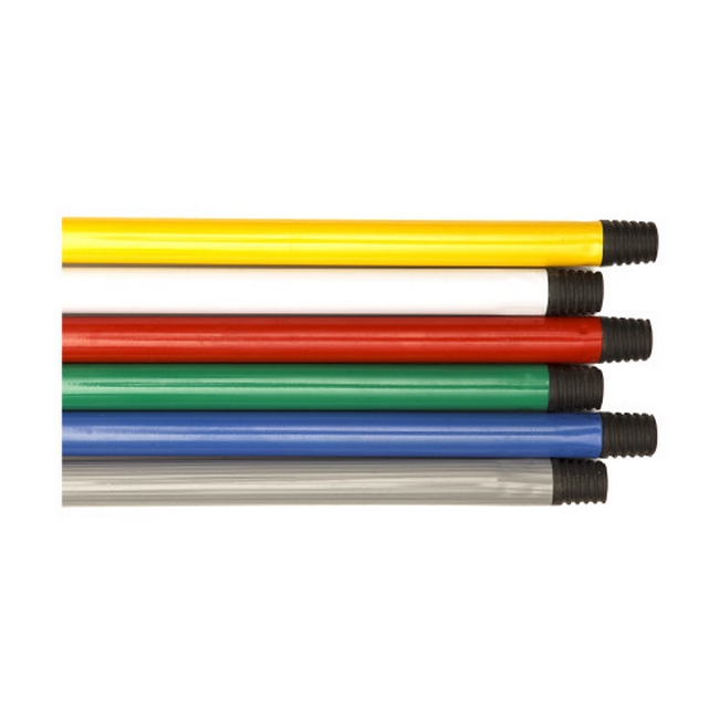 Metal Mop Handle - Threaded Hygiene - 1.2m - Colour Options