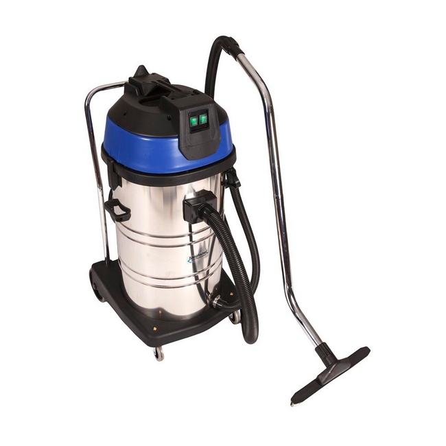 Wet and Dry Vacuum Cleaner - Kingfisher - Stainless Steel - 2 Motors - 2000W - 80L