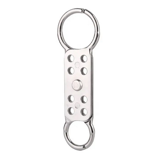 Lockout Hasp - Aluminium - Dual Jaw Clearance - Holds 8 Locks - 15.2 x 5.5cm
