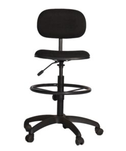 Draughtsman Chair - Fabric - Black