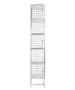 Wire Mesh Locker - Electro Plated - 5 Doors - 180 x 30 x 45cm