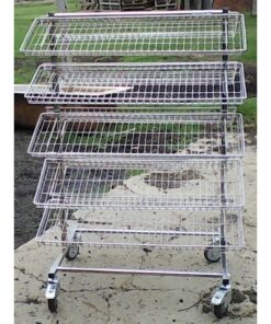 Steel Wire Mesh Hot Bread Trolley - 5 Tier - 132 x 90 x 62cm