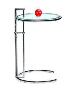 Round Coffee Table - Glass - Height Adjustable