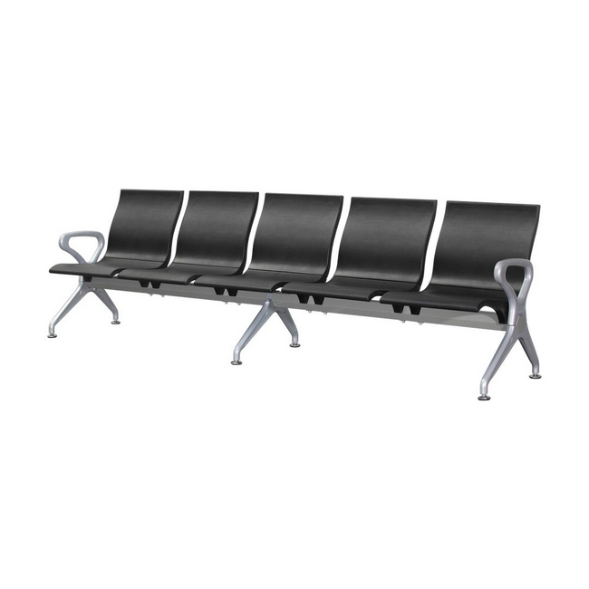 Airport Bench - Public Seating - Polyurethane - Indoor Use - Flat Packed - Five Seater - 297 x 67 x 87cm