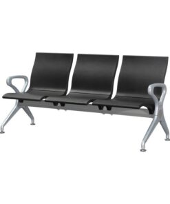 Airport Bench - Public Seating - Polyurethane - Indoor Use - Flat Packed - Three Seater - 177 x 67 x 87 cm