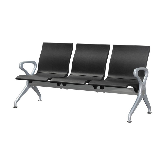 Airport Bench - Public Seating - Polyurethane - Indoor Use - Flat Packed - Three Seater - 177 x 67 x 87 cm