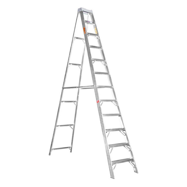 Aluminium Step Ladder - Single Sided - A-Frame - Heavy Duty Industrial - 12-Step - 3.60m