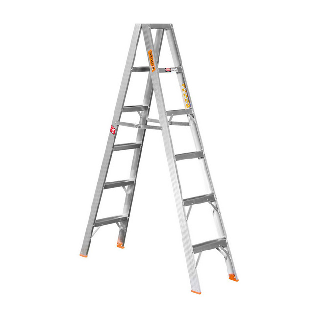 Aluminium Step Ladder - Double Sided - A-Frame - Heavy Duty Industrial - 6-Step - 1.80m