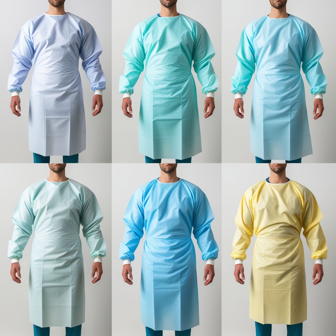 green surgery gown