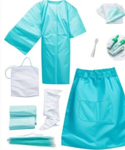 disposable plastic apron with sleeves yellow