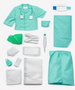 disposable plastic gown blue