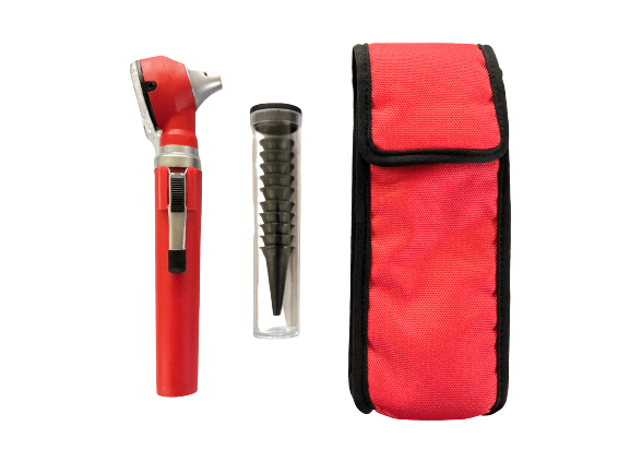 fibre optic pocket otoscope – red