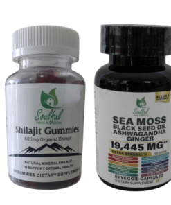 sea moss allin1 supplement & shilajit gummies (60 veggie capsules/gummies)
