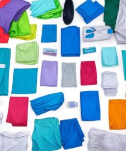 disposable plastic gown with sleeves red