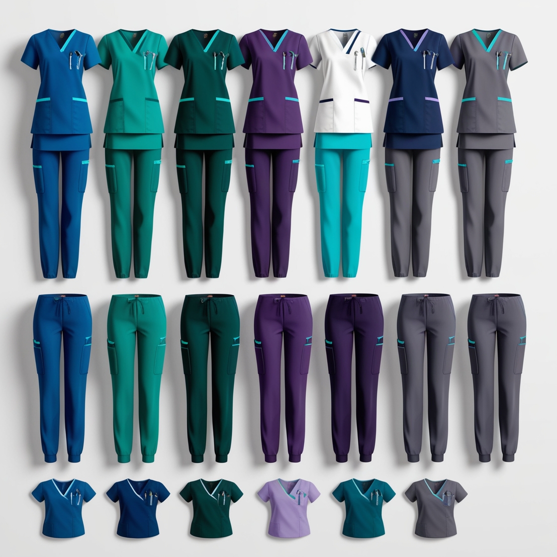 Cotton medical scrubs