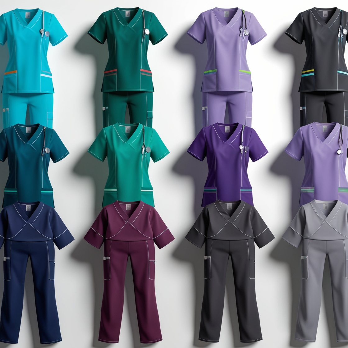 stylish medical scrubs